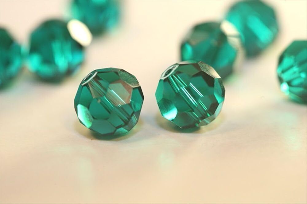 7283 100pcs Adabele Austrian 10mm Faceted Loose Round Crystal Beads Emerald View 3